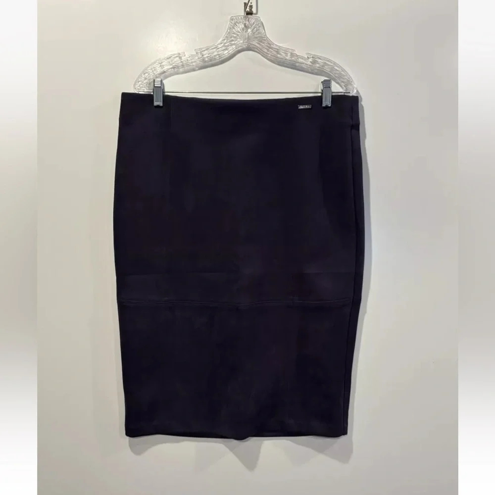 Jenna Rose Purple Faux‎ Suede High Waisted Pull On Skirt Womens Size 14 (102)